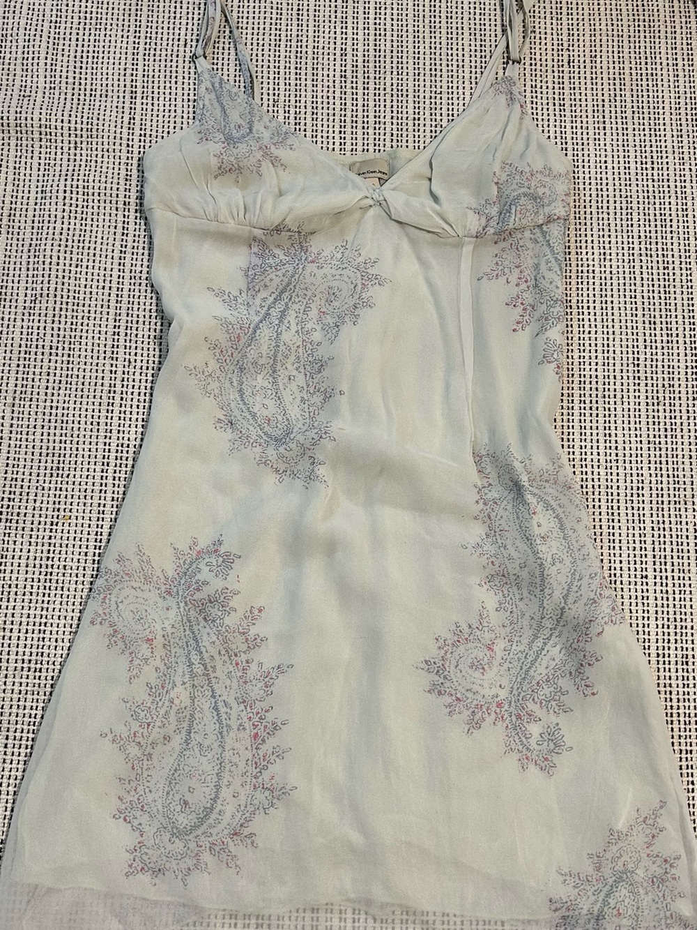 Calvin Klein Jeans Light Blue Paisley Slip Dress